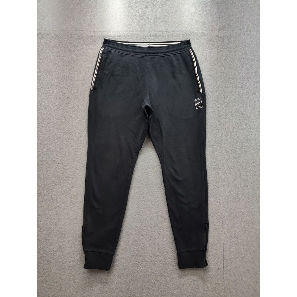 Nike Women Track Pant L Black Elastic Waist Pull On Tapered Leg Comfort Stretch